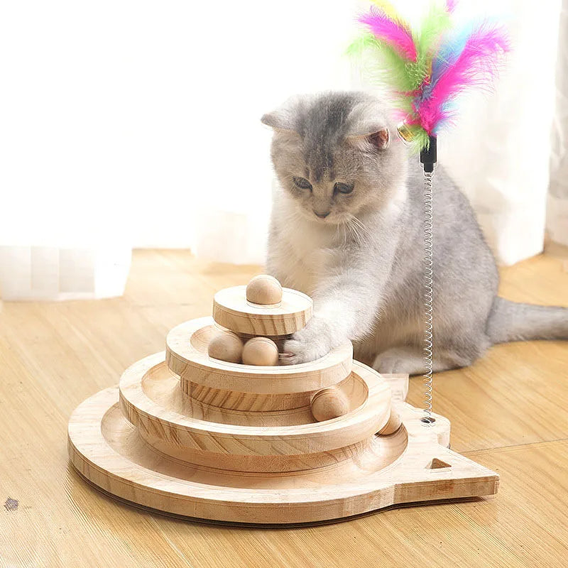 WoodyCat™ - Carrousel pour chats haut de gamme